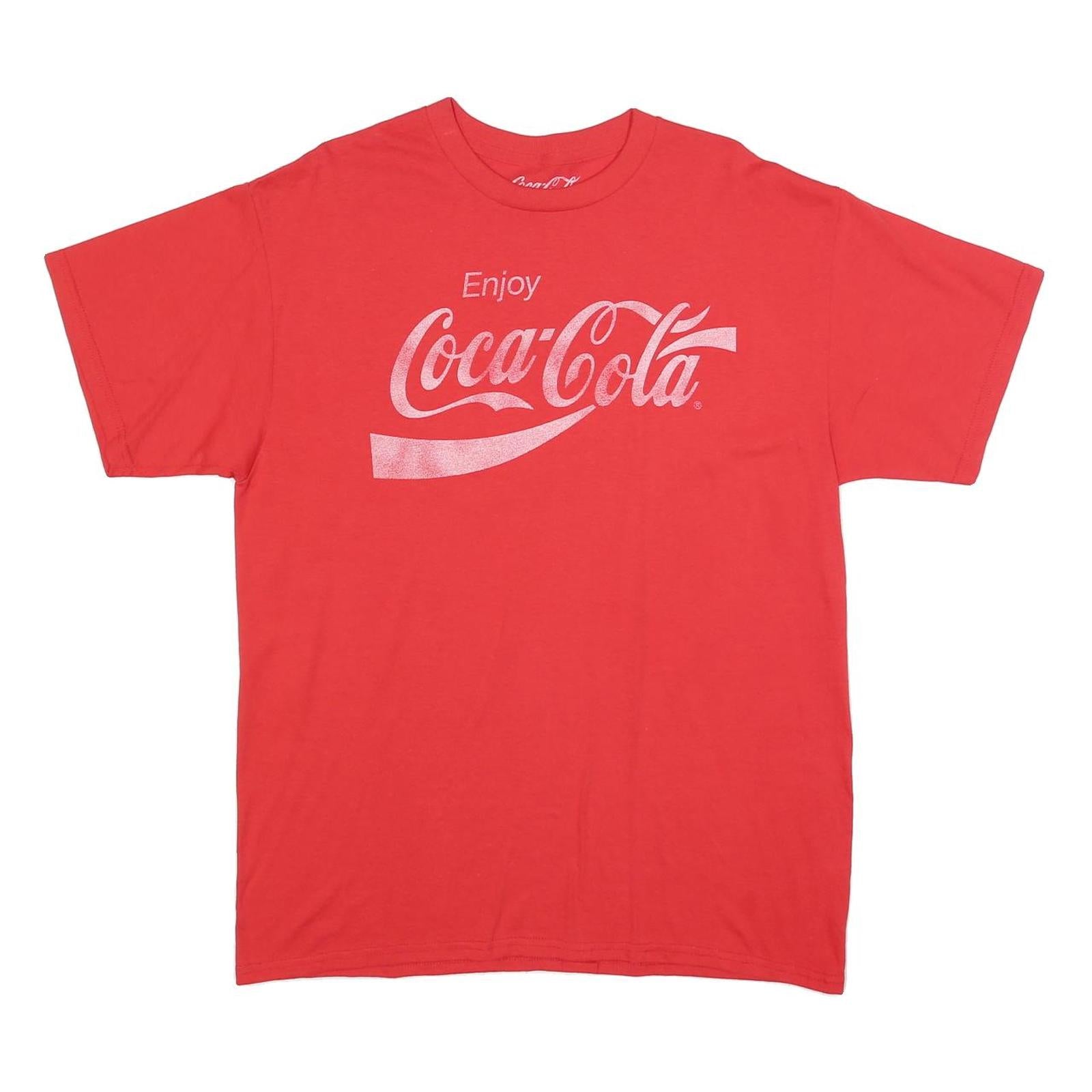 Buy COCA COLA Mens Red Graphic T-Shirt L Short Sleeve Crew Neck Logo Slogan Refurbished - $25.99 COCA COLA Mens Red Graphic T-Shirt L Short Sleeve Crew Neck Logo Slogan Refurbished - N/A refurbished available on Cerqular