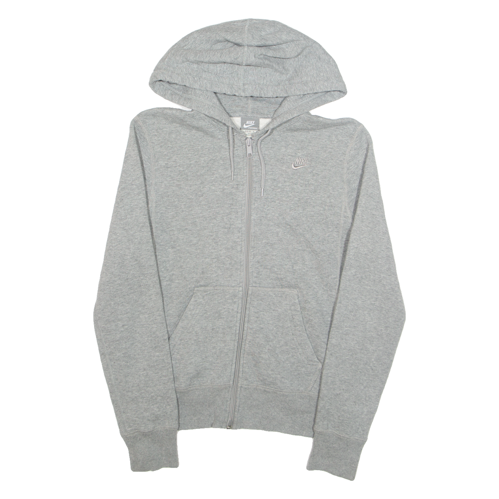 NIKE Womens Grey Hoodie Full Zip UK 10 Refurbished - N/A refurbished available on Cerqular