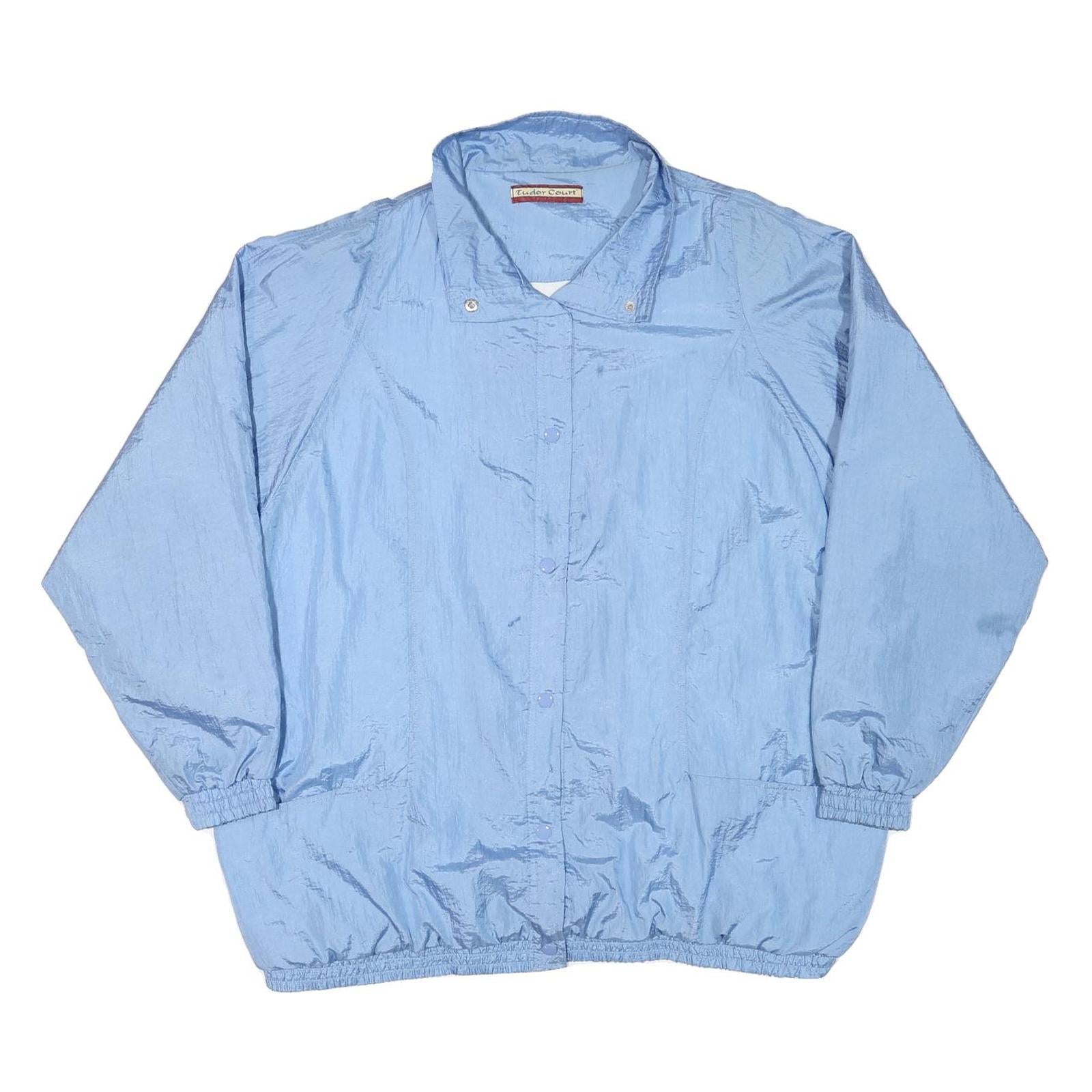 TUDOR COURT Womens Blue Button Jacket 2XL Polyester Blend Lightweight Classic Refurbished - N/A refurbished available on Cerqular