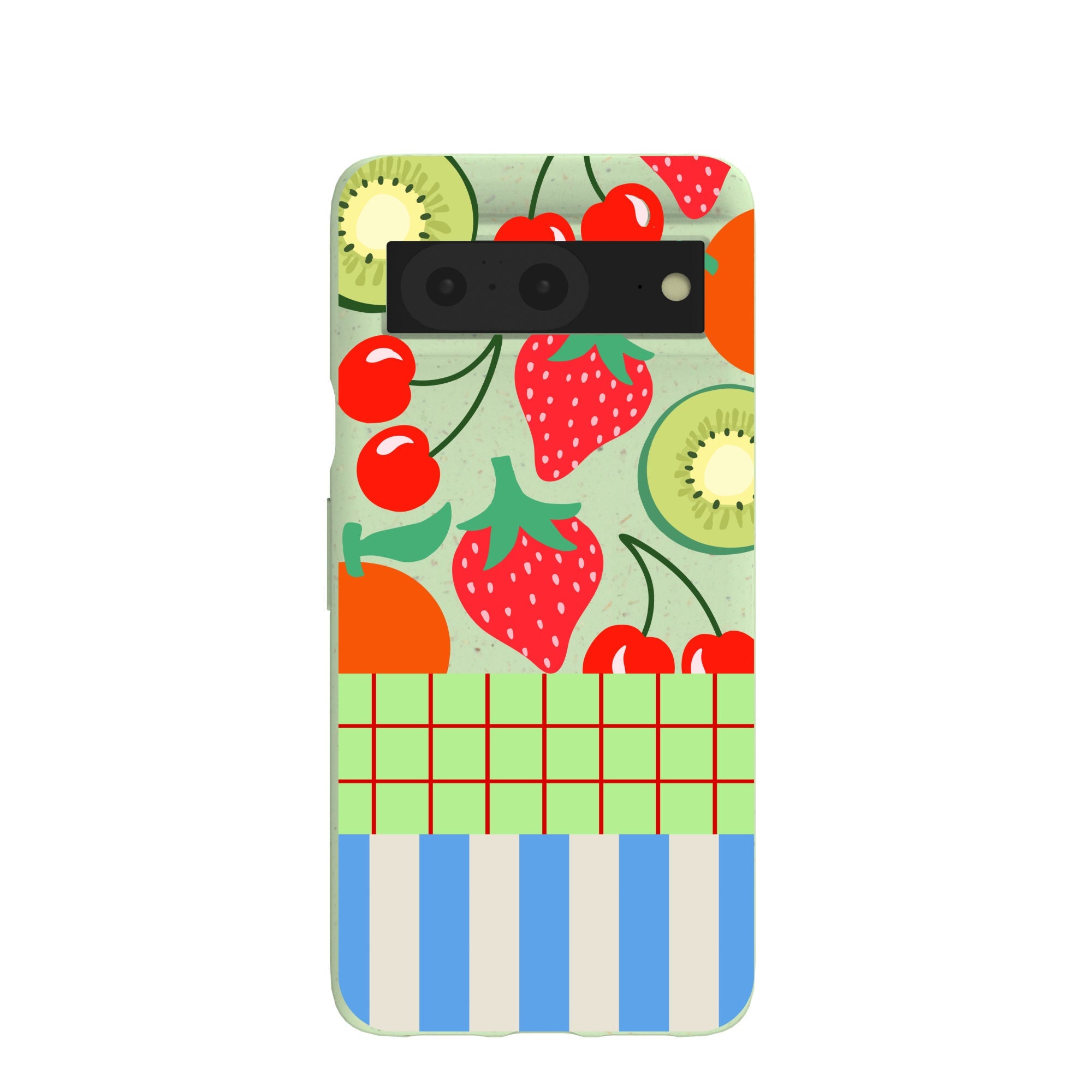 Sage Green Fresh Picnic Google Pixel 8 Case Refurbished - Pela Case refurbished available on Cerqular