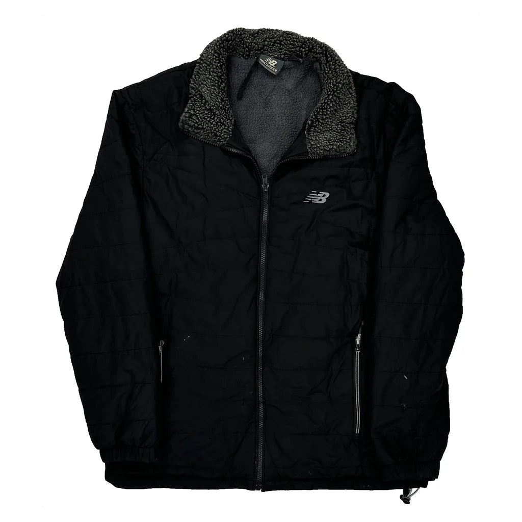 New Balance Jacket - Medium Black Polyester Refurbished - Thrifted (note: this is a term often used to describe second- refurbished available on Cerqular