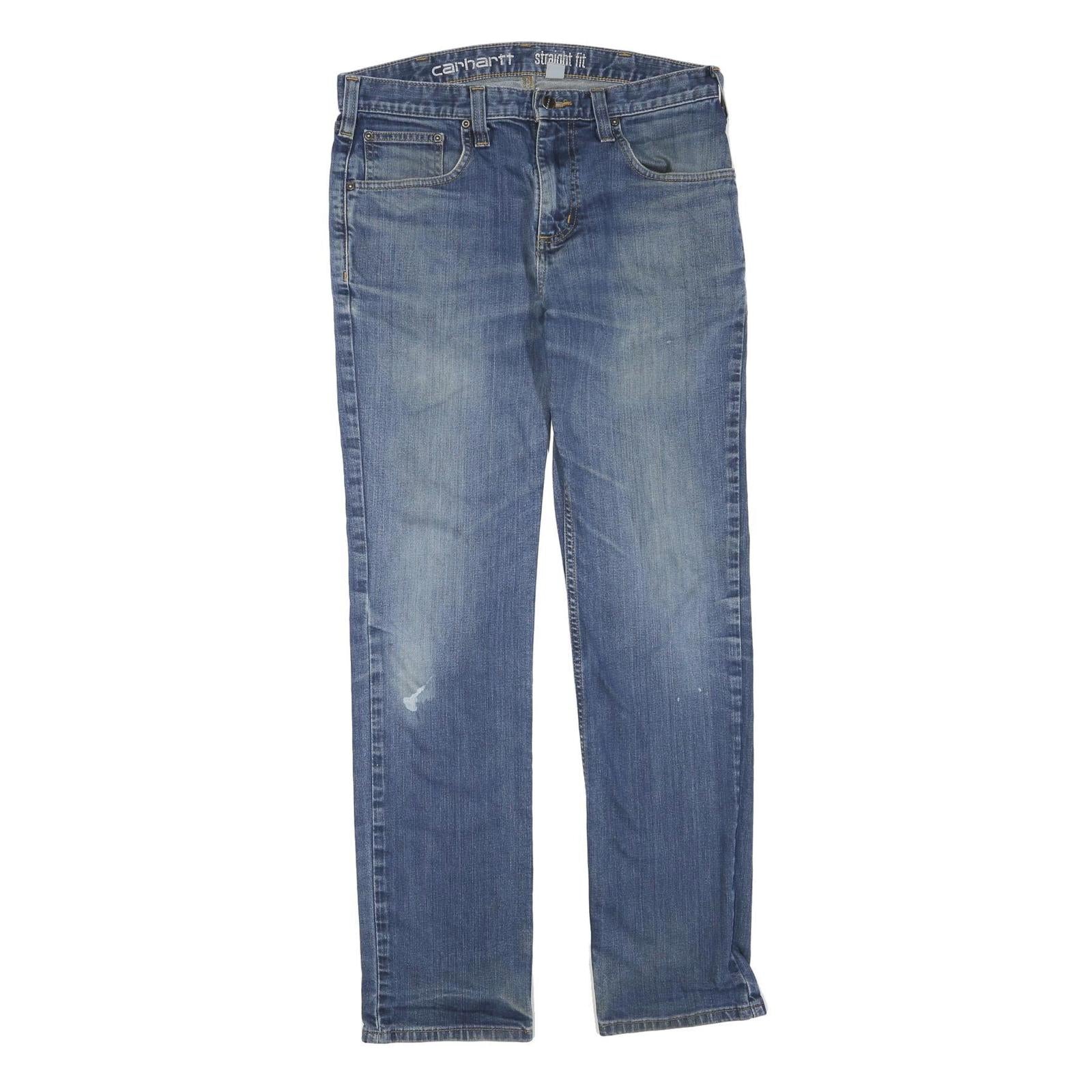 CARHARTT Womens Regular Fit Straight Denim Blue Jeans W32 L32 Zip Cotton Blend Refurbished - N/A refurbished available on Cerqular