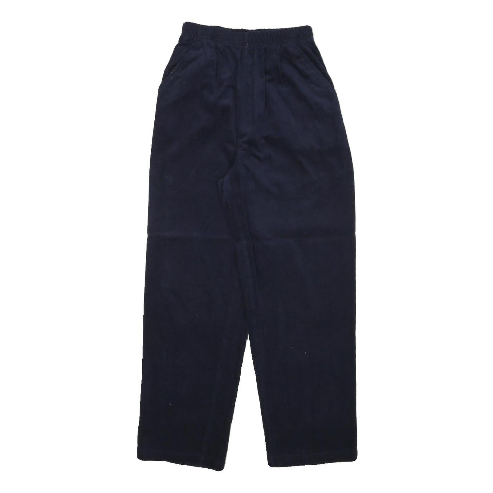 Womens Cotton Blend Navy Relaxed Straight Leg Trousers W22 L26 Comfortable Refurbished - N/A refurbished available on Cerqular