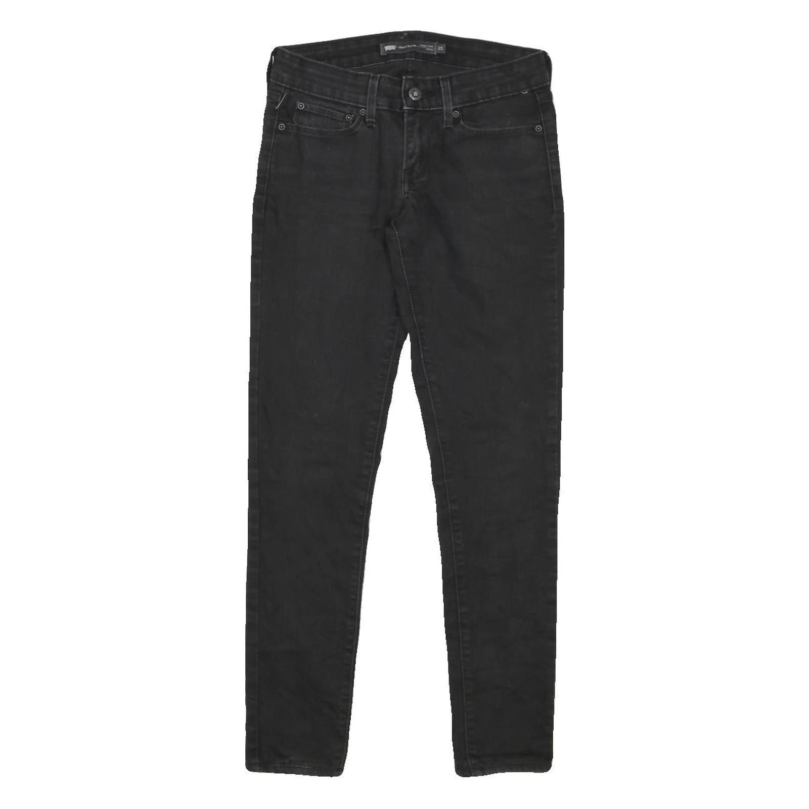 LEVI'S Womens Slim Black Denim Jeans W26 L27 Zip Closure Stretch Cotton Blend Refurbished - N/A refurbished available on Cerqular