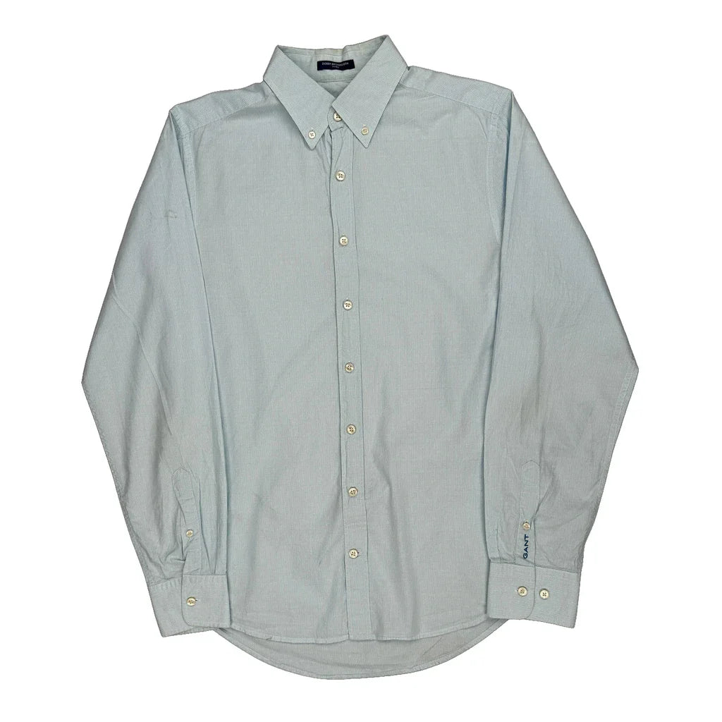 Gant Fitted Shirt - Medium Blue Cotton Refurbished - Thrifted (note: this is a term often used to describe second- refurbished available on Cerqular