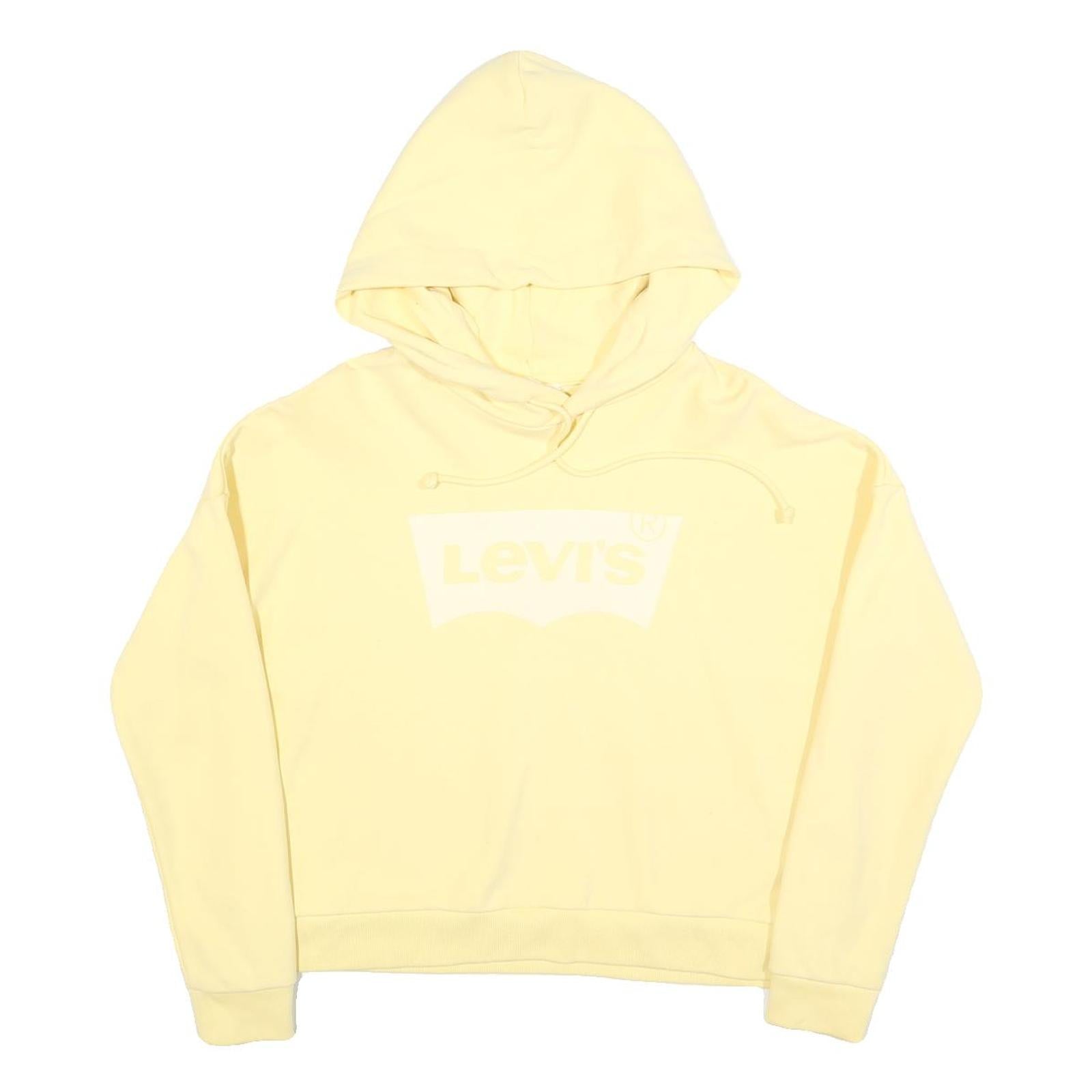 LEVI'S Womens Cream Hoodie XS Cotton Blend Casual Pullover Refurbished - N/A refurbished available on Cerqular