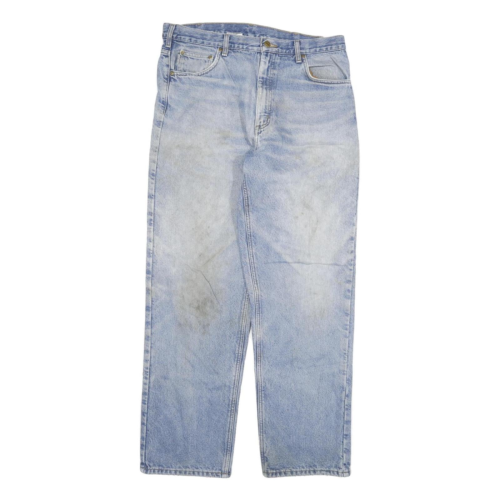 CARHARTT Mens Relaxed Denim Light Blue Cotton Blend Jeans W36 L34 Casual Refurbished - N/A refurbished available on Cerqular