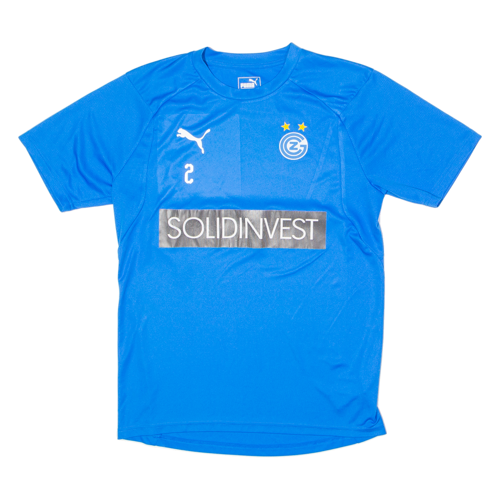 PUMA Grasshoppers Zurich #6 Training Mens Football Shirt Jersey Blue S Refurbished - N/A refurbished available on Cerqular