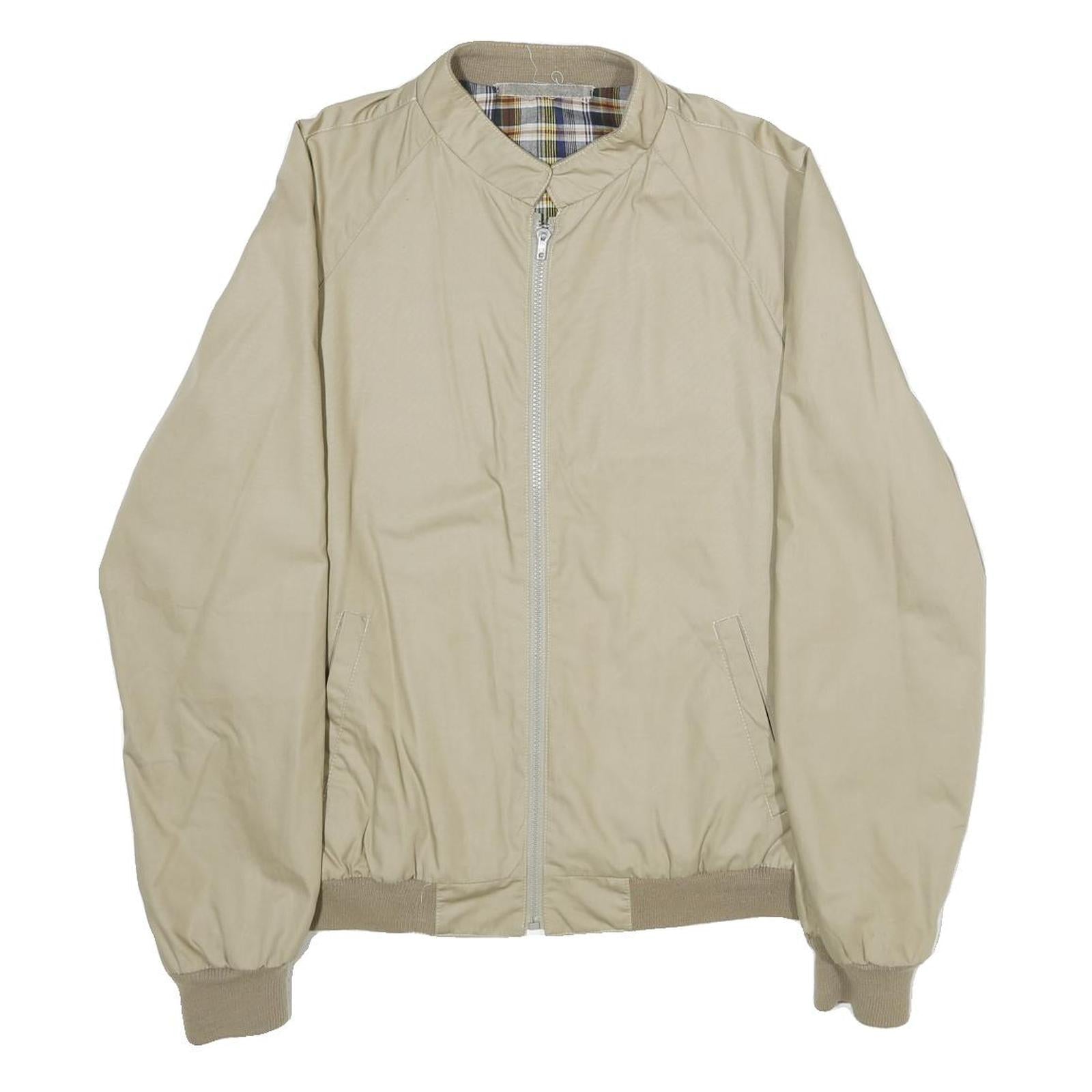 Buy Mens Beige Bomber Jacket M Polyester Blend Plain Zip Closure Casual Outerwear Refurbished - $37.69 Mens Beige Bomber Jacket M Polyester Blend Plain Zip Closure Casual Outerwear Refurbished - N/A refurbished available on Cerqular