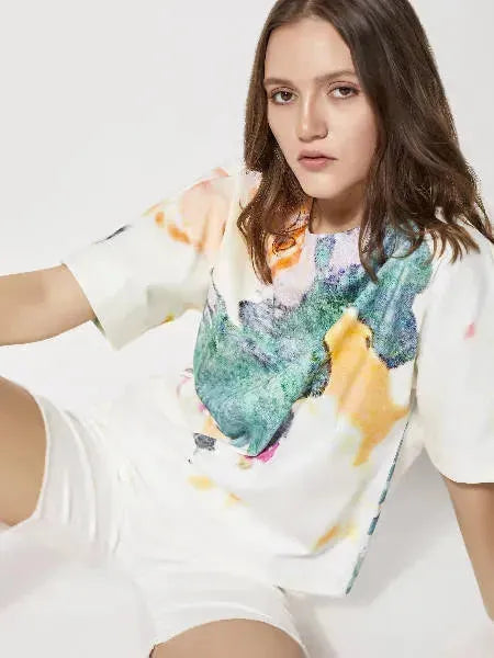 Cypress Printed Top | Size: 34 | Color: Multicolor Refurbished - N/A (Anjum Khan is a personal name, not a brand refurbished available on Cerqular