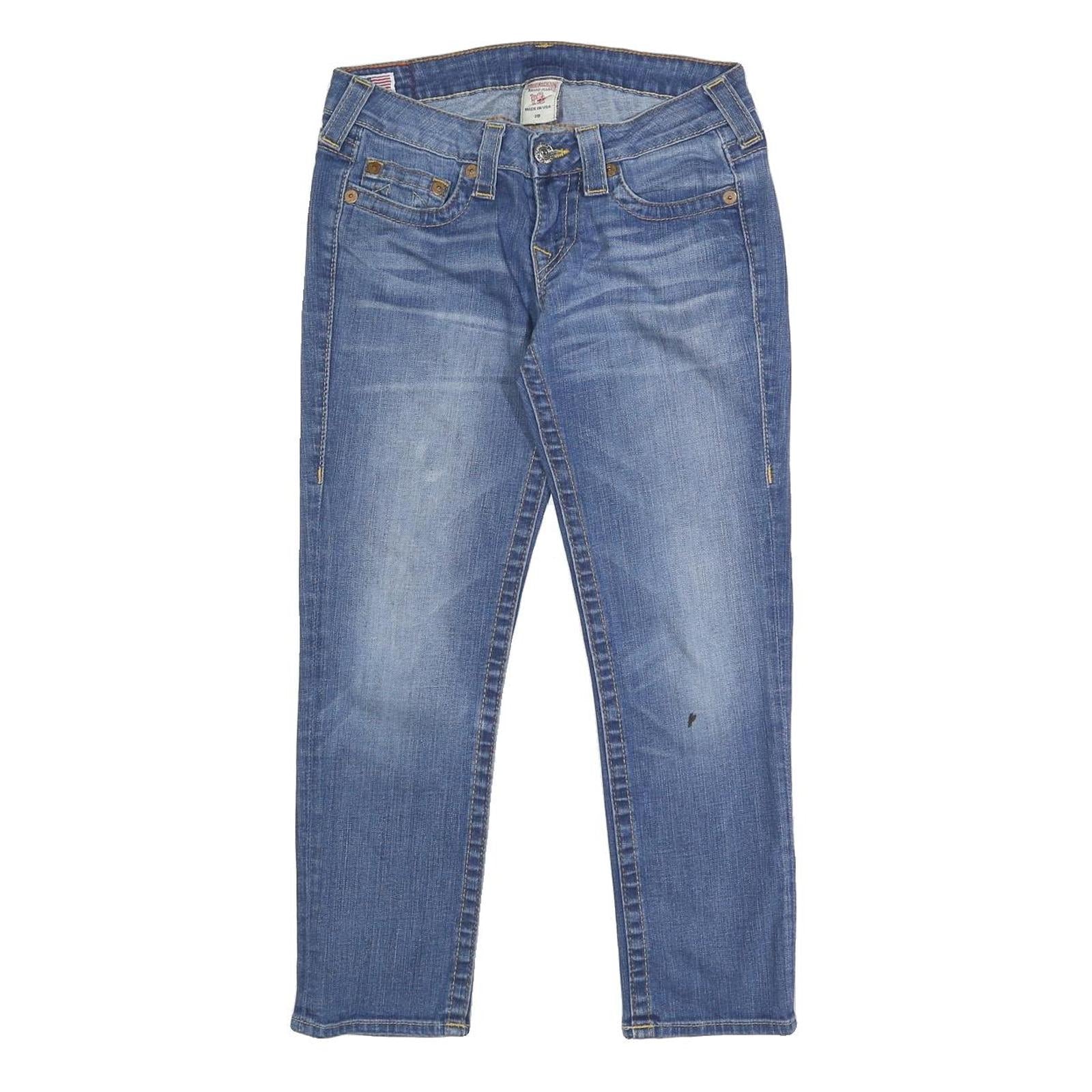 TRUE RELIGION Womens Slim Blue Denim Jeans W28 L25 Classic Zip Pocket Detail Refurbished - N/A refurbished available on Cerqular