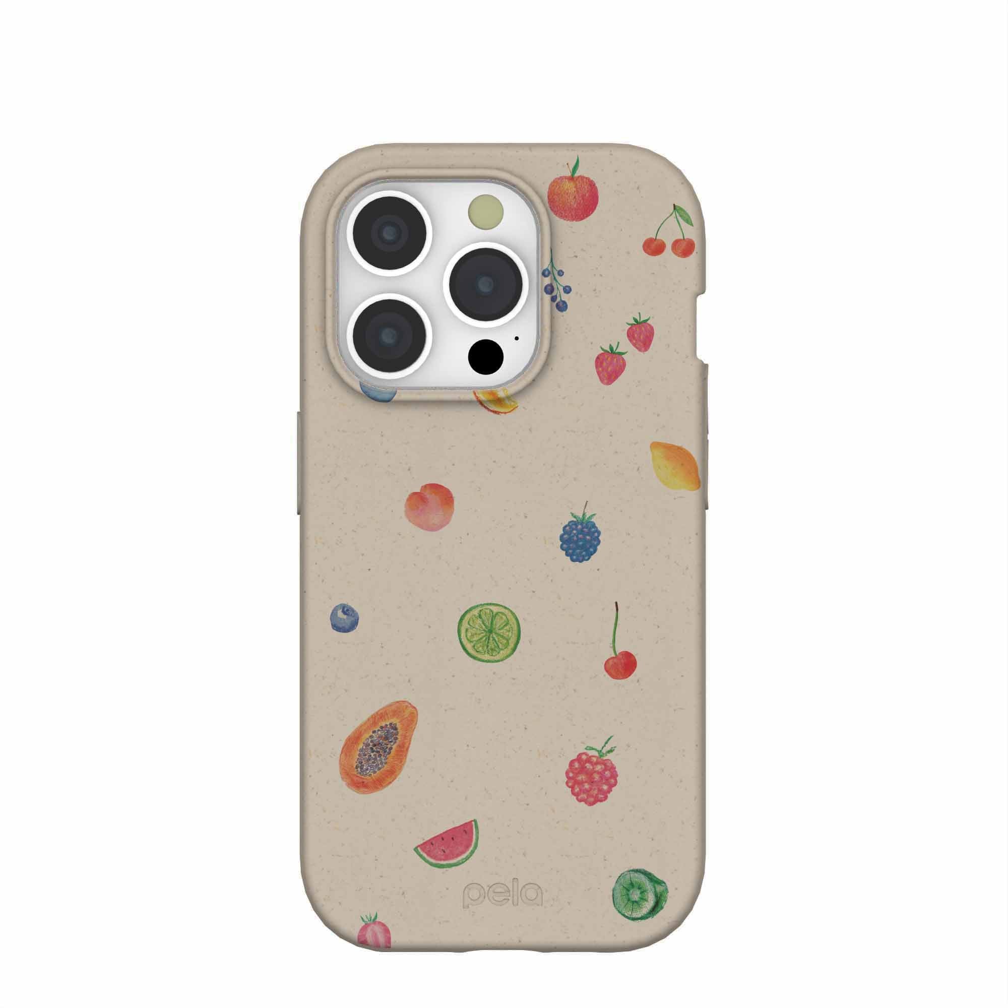 London Fog Lil Fruity iPhone 15 Pro Case Refurbished - Pela Case refurbished available on Cerqular