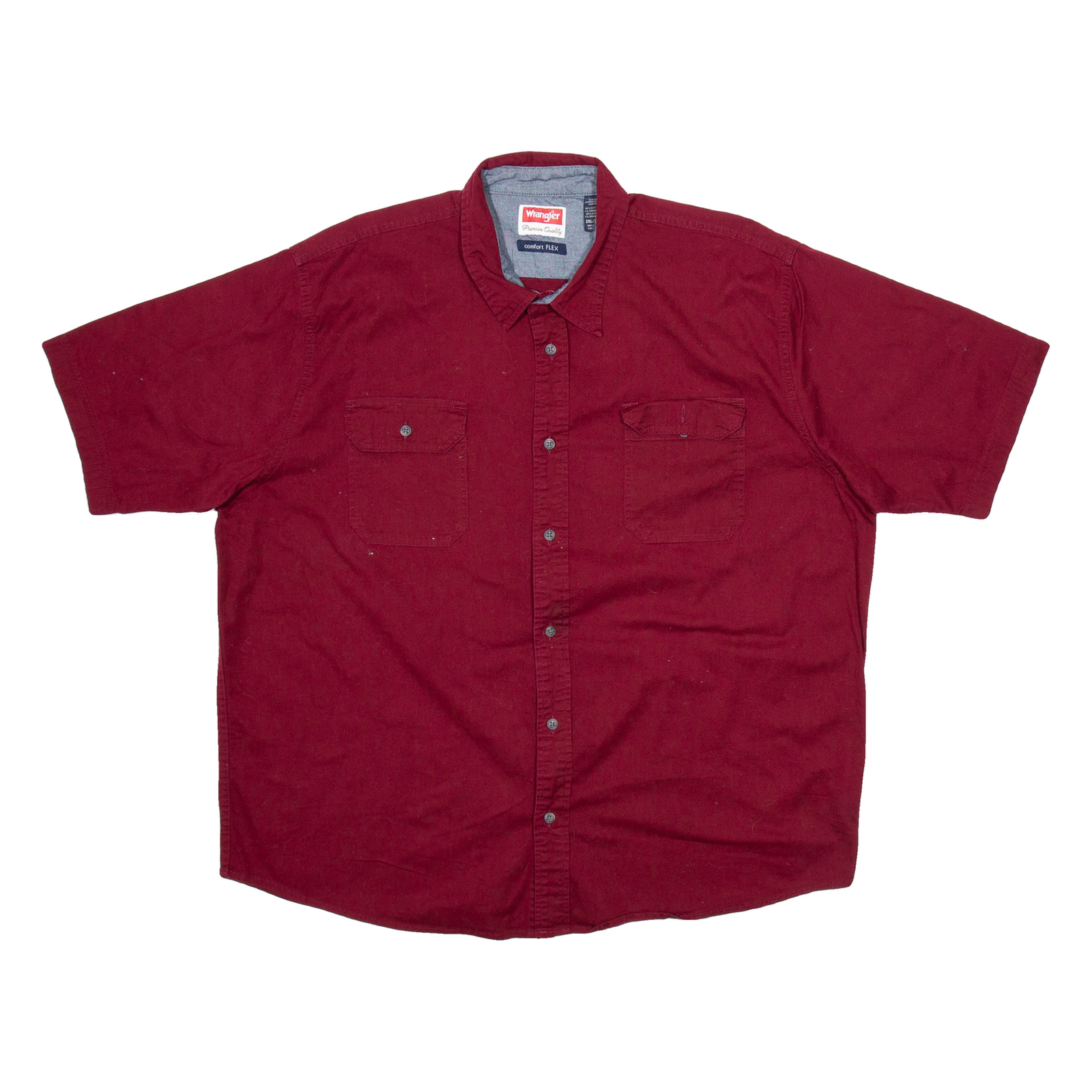 WRANGLER Mens Plain Shirt Red 2XL Refurbished - N/A refurbished available on Cerqular