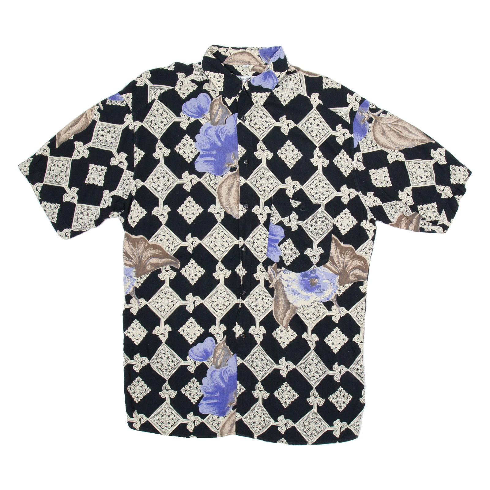 Buy Mens Shirt Black Viscose Floral M Refurbished - $18.19 Mens Shirt Black Viscose Floral M Refurbished - N/A refurbished available on Cerqular