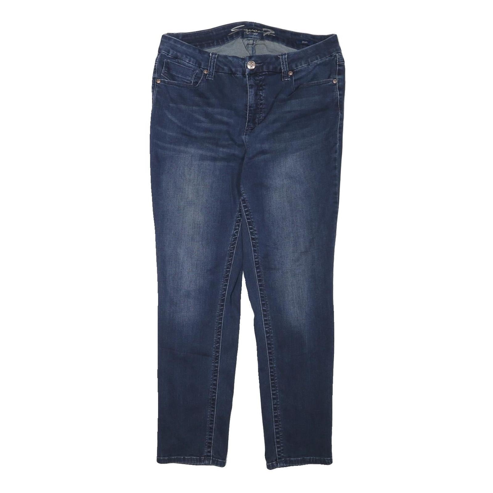 SEVEN7 Womens Jeans Blue Slim Skinny Denim Medium W34 L28 Stylish Zip Refurbished - N/A refurbished available on Cerqular