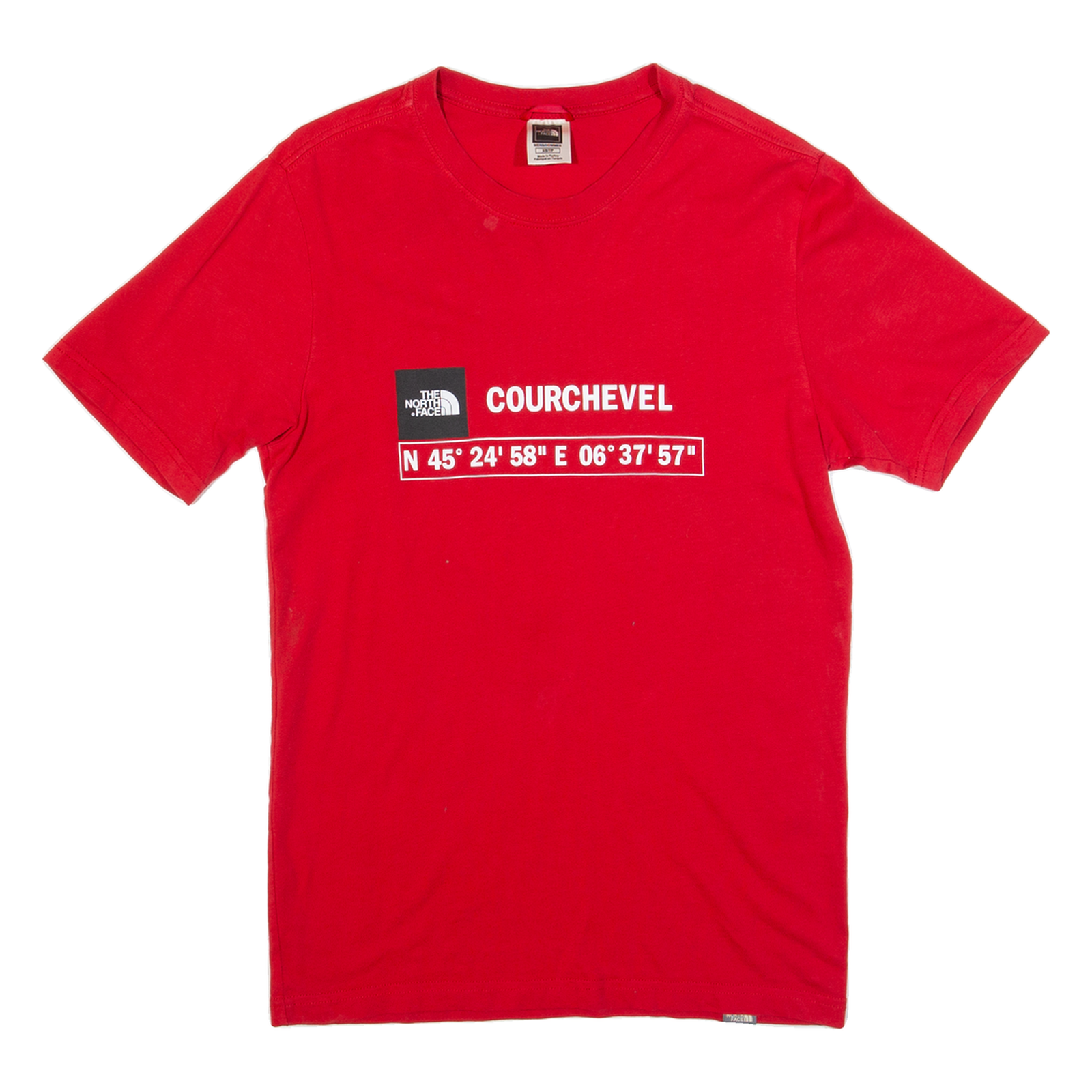 THE NORTH FACE Courchevel Ski Resport Mens T-Shirt Red XS Refurbished - N/A refurbished available on Cerqular