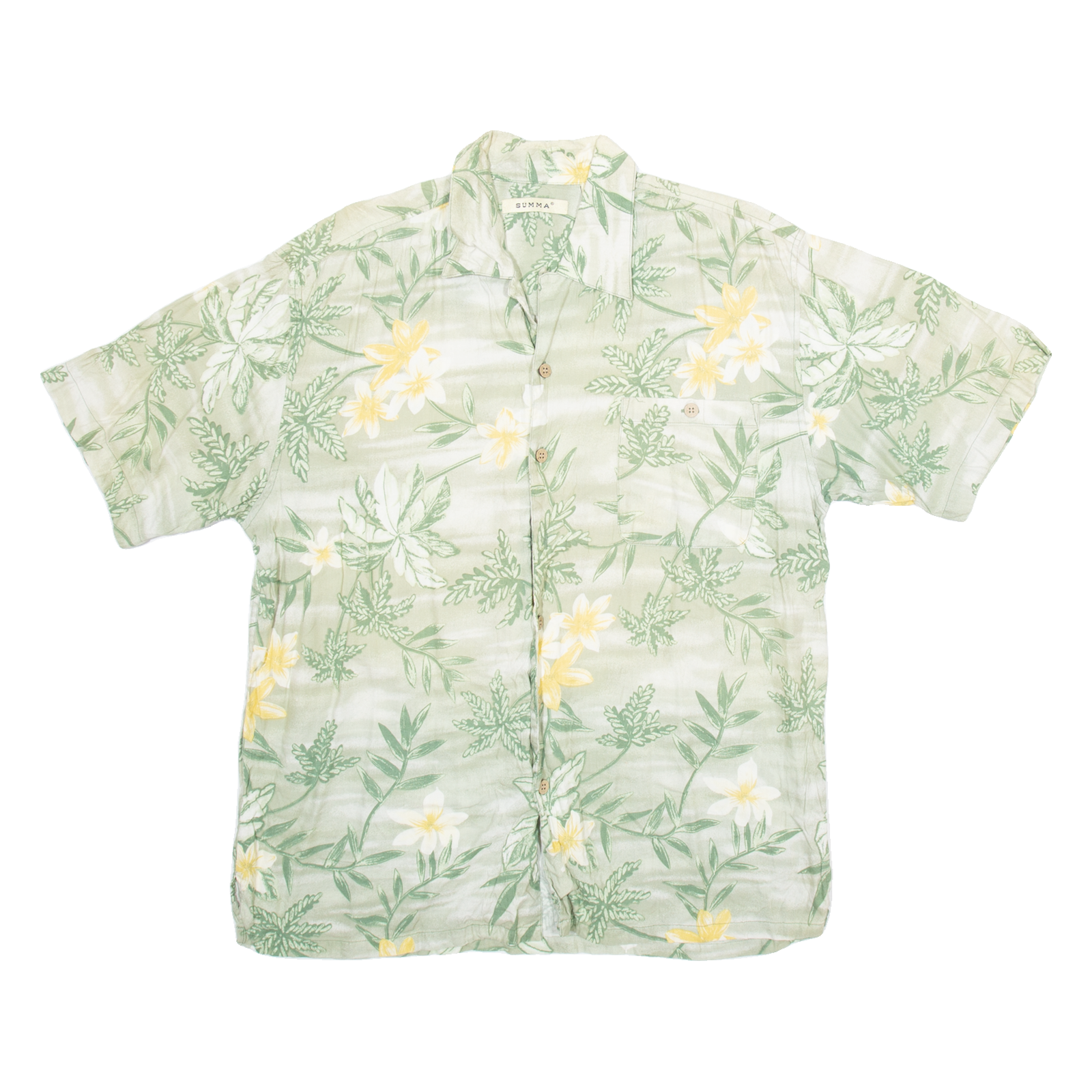 Buy SUMMA Mens Hawaiian Shirt Green Floral L Refurbished - $18.19 SUMMA Mens Hawaiian Shirt Green Floral L Refurbished - N/A refurbished available on Cerqular