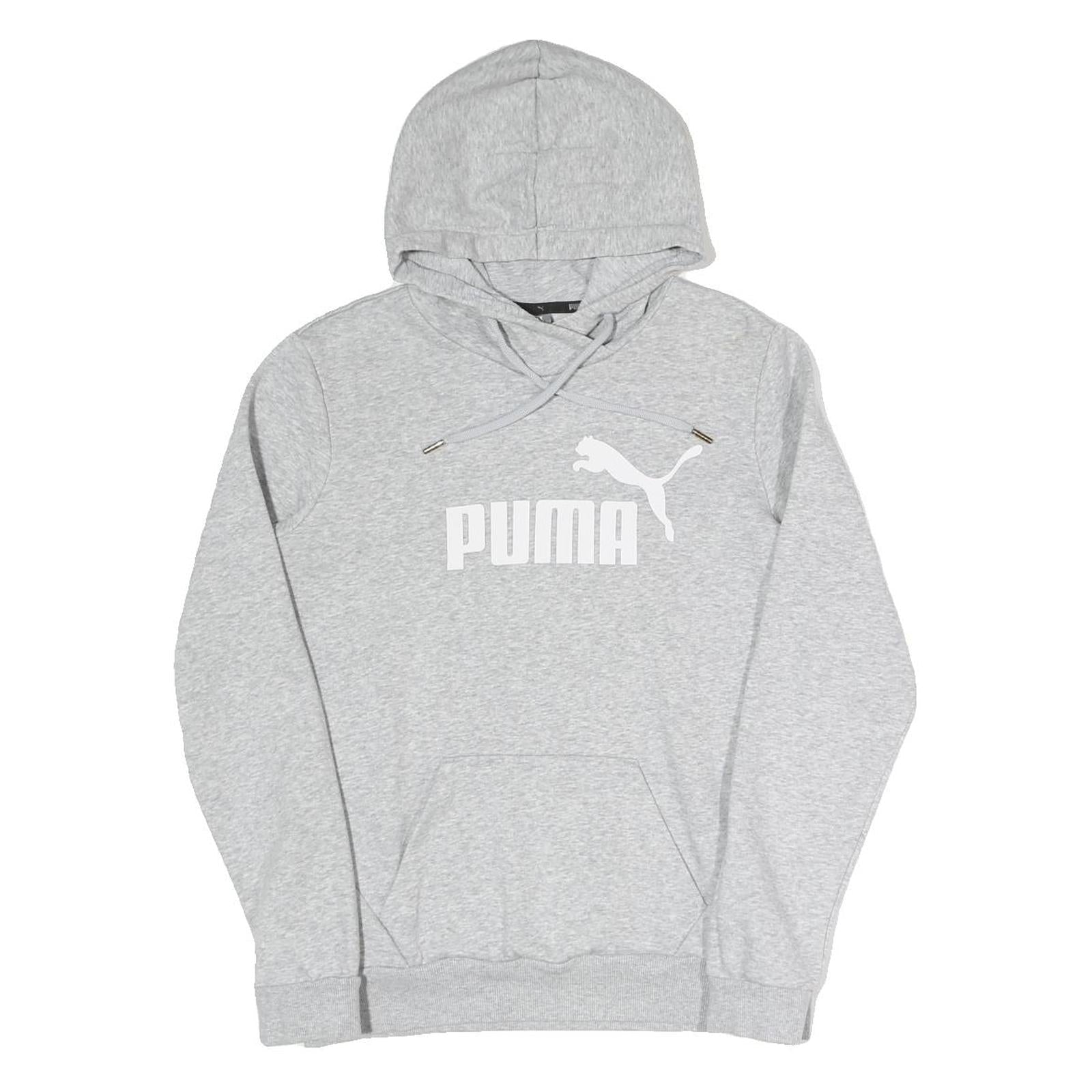 PUMA Womens Grey Pullover Hoodie UK 10 Cotton Blend Casual Sports Sweatshirt Refurbished - N/A refurbished available on Cerqular