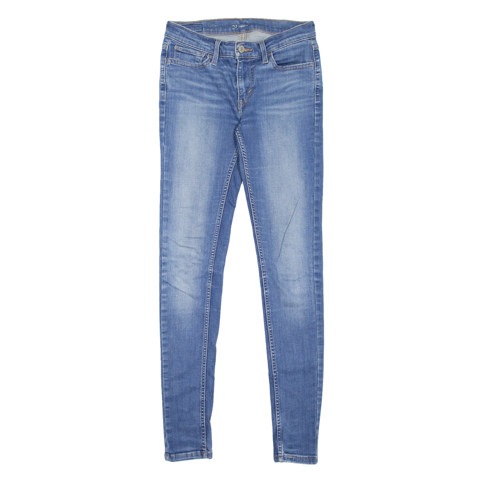LEVI'S Womens Jeans Blue Slim Skinny Stone Wash W27 L30 Refurbished - N/A refurbished available on Cerqular