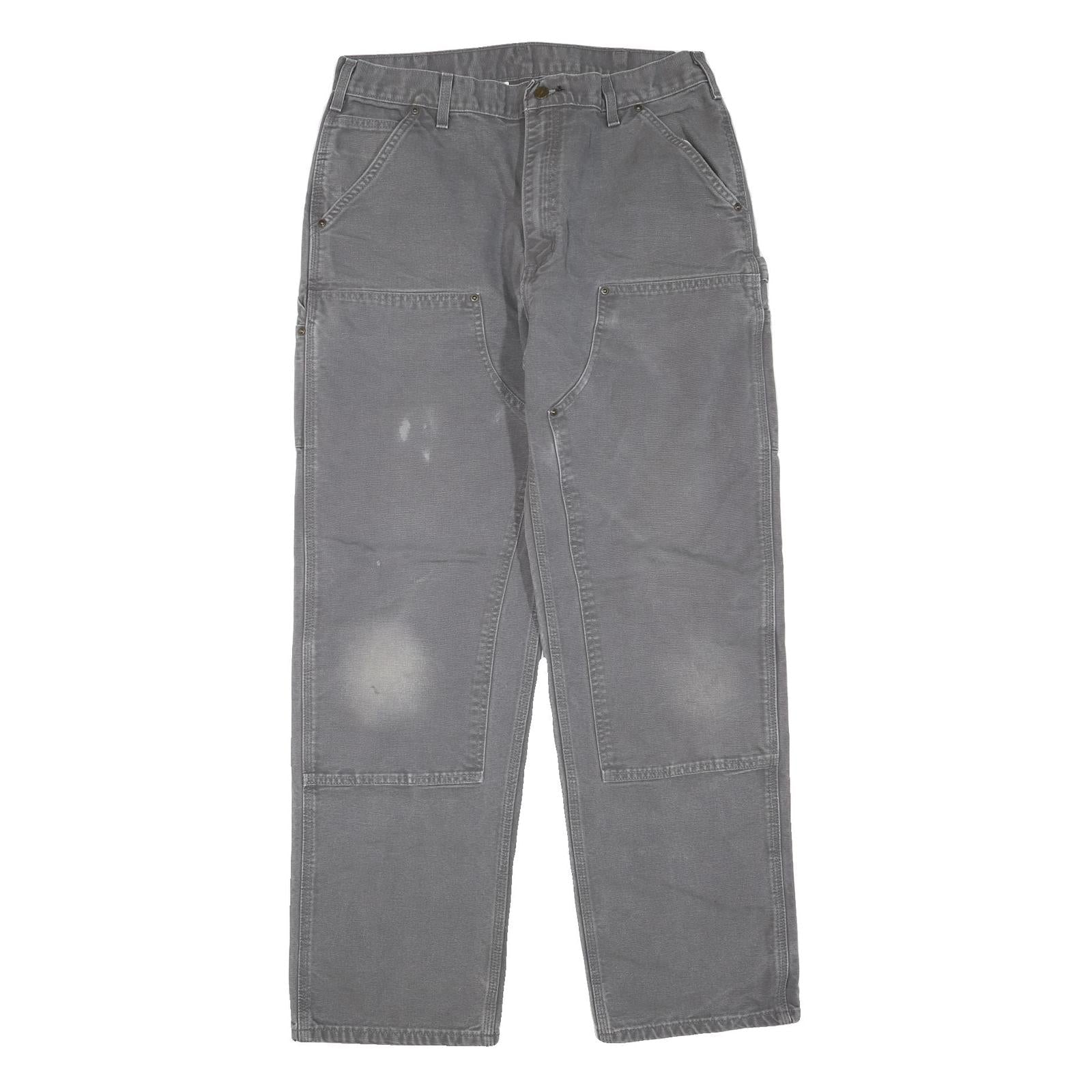 CARHARTT Mens Jeans Grey Regular Straight Denim Good Condition W36 L34 Workwear Refurbished - N/A refurbished available on Cerqular