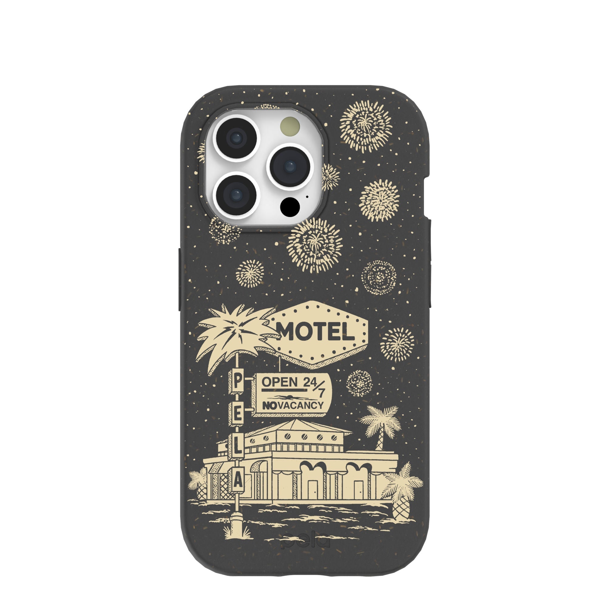 Black Motel Pela iPhone 15 Pro Case Refurbished - Pela Case refurbished available on Cerqular