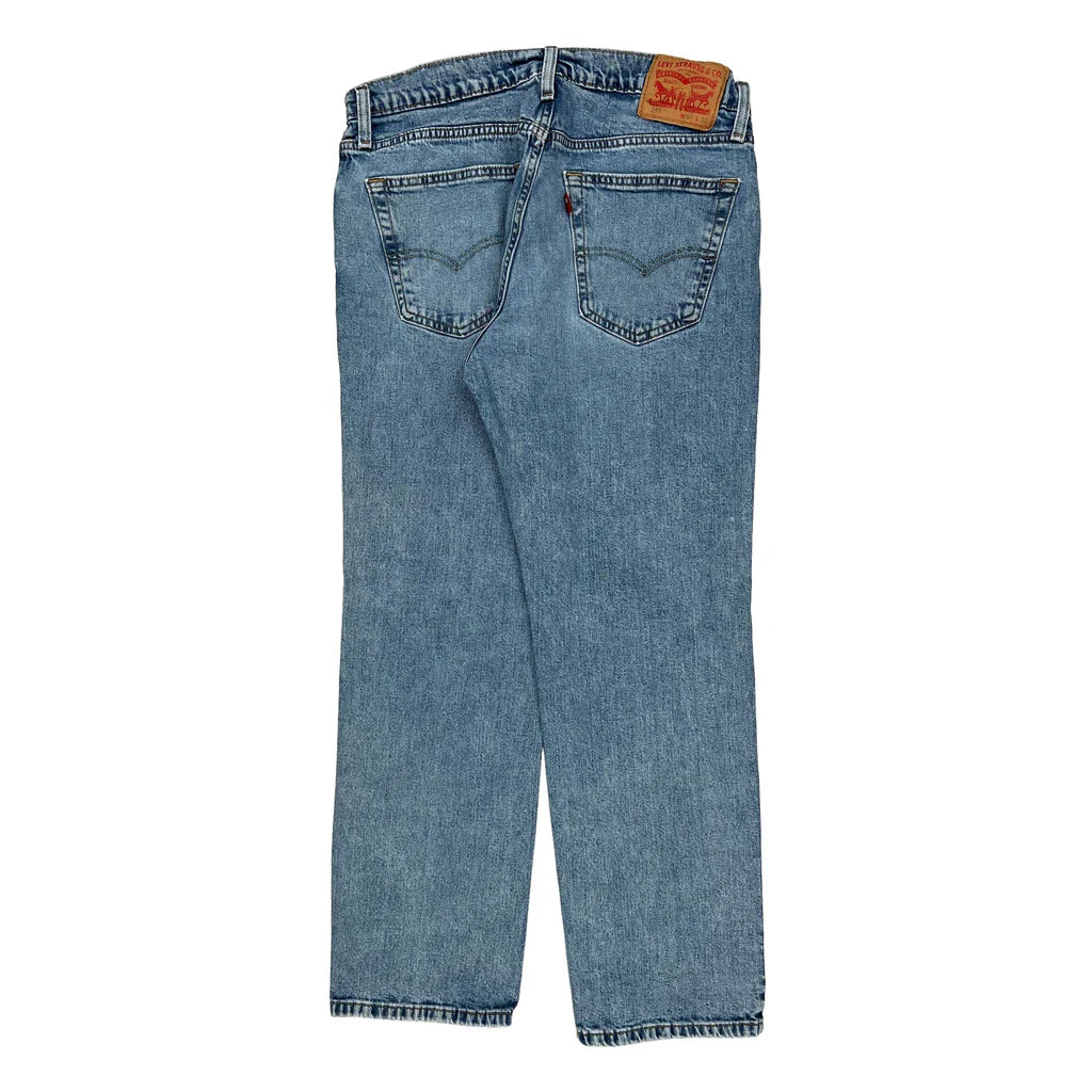 Levis Jeans - 32W 30L Light Wash Cotton Refurbished - Thrifted (note: this is a term often used to describe second- refurbished available on Cerqular