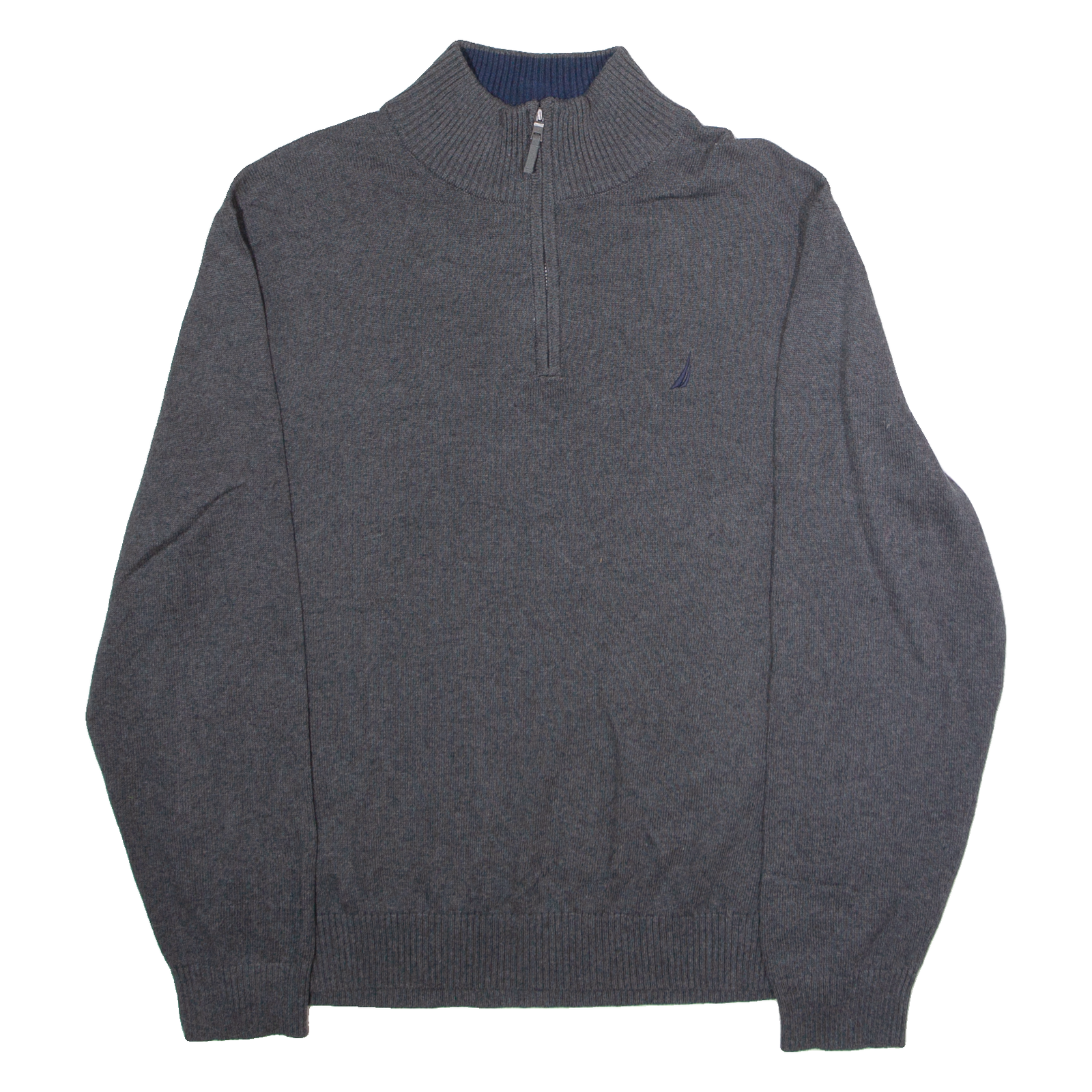 NAUTICA Mens Jumper Grey 1/4 Zip Tight Knit XL Refurbished - N/A refurbished available on Cerqular