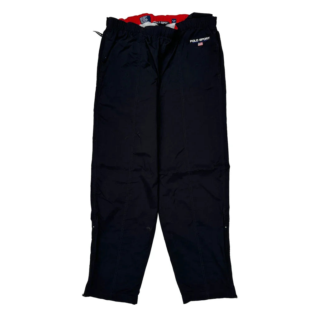 Polo Sport Tracksuit - Medium Black Polyester Refurbished - Thrifted (note: this is a term often used to describe second- refurbished available on Cerqular