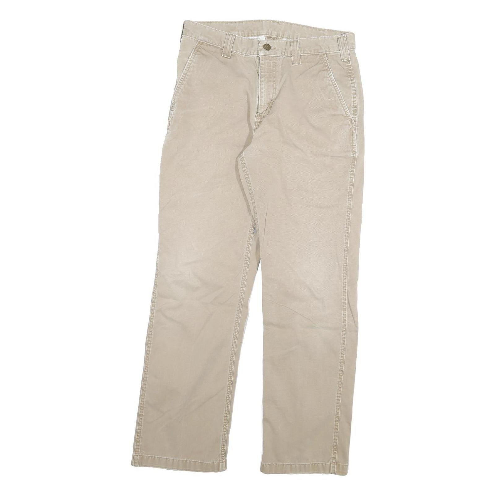 Buy CARHARTT Mens Relaxed Beige Cotton Blend Trousers W32 L29 Workwear Zip Closure Refurbished - $49.39 CARHARTT Mens Relaxed Beige Cotton Blend Trousers W32 L29 Workwear Zip Closure Refurbished - N/A refurbished available on Cerqular