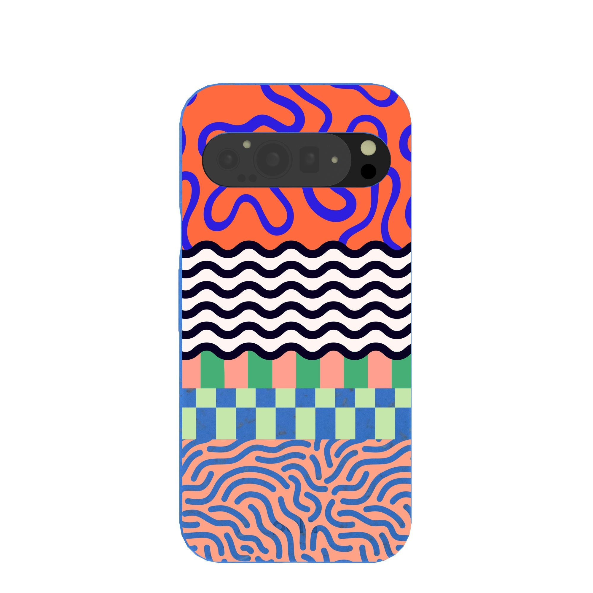 Electric Blue Tangerine Mix Google Pixel 9 Pro XL Case Refurbished - Pela Case refurbished available on Cerqular
