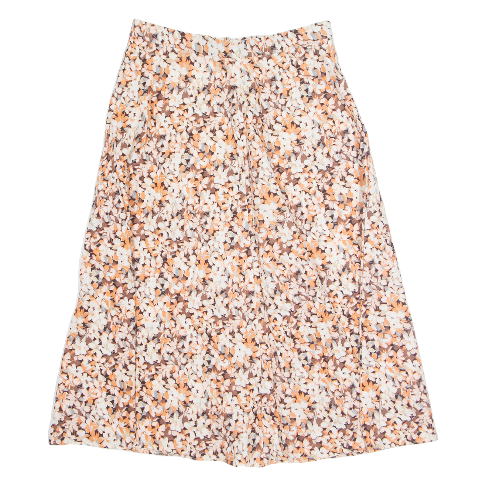 VILONA Womens A-Line Skirt Pink Knee Length Floral M Refurbished - N/A refurbished available on Cerqular