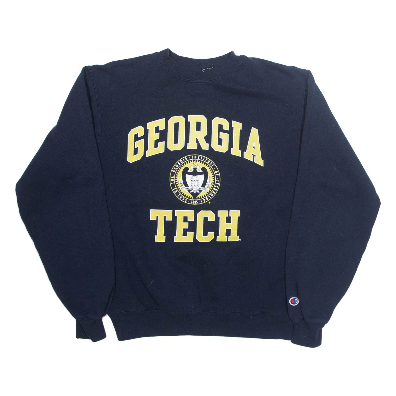 CHAMPION Georgia Tech Mens Sweatshirt Blue USA S Refurbished - N/A refurbished available on Cerqular