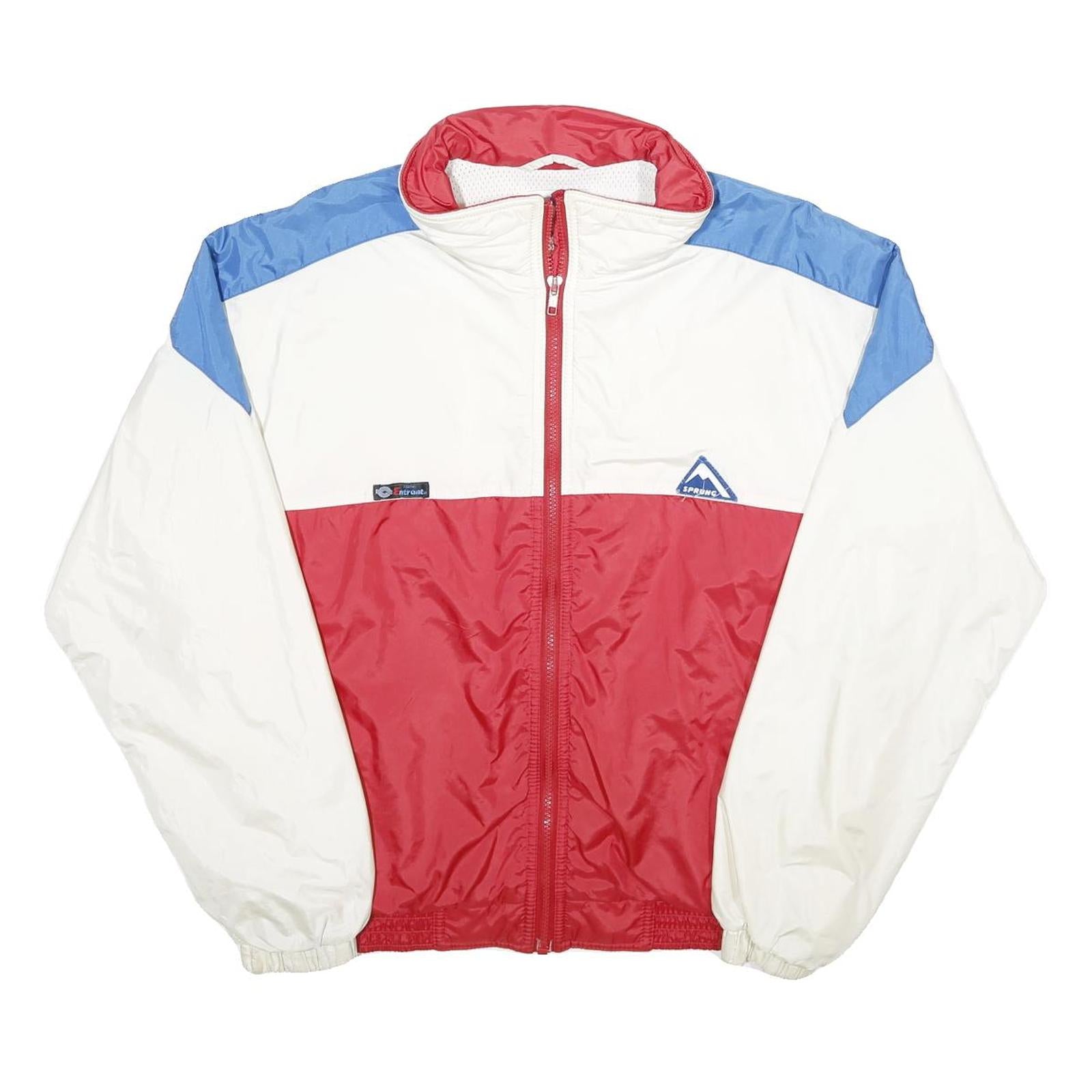 Buy SPRUNG Mens White & Red & Blue Zip Nylon Casual Jacket M Lightweight Refurbished - $32.49 SPRUNG Mens White & Red & Blue Zip Nylon Casual Jacket M Lightweight Refurbished - N/A refurbished available on Cerqular