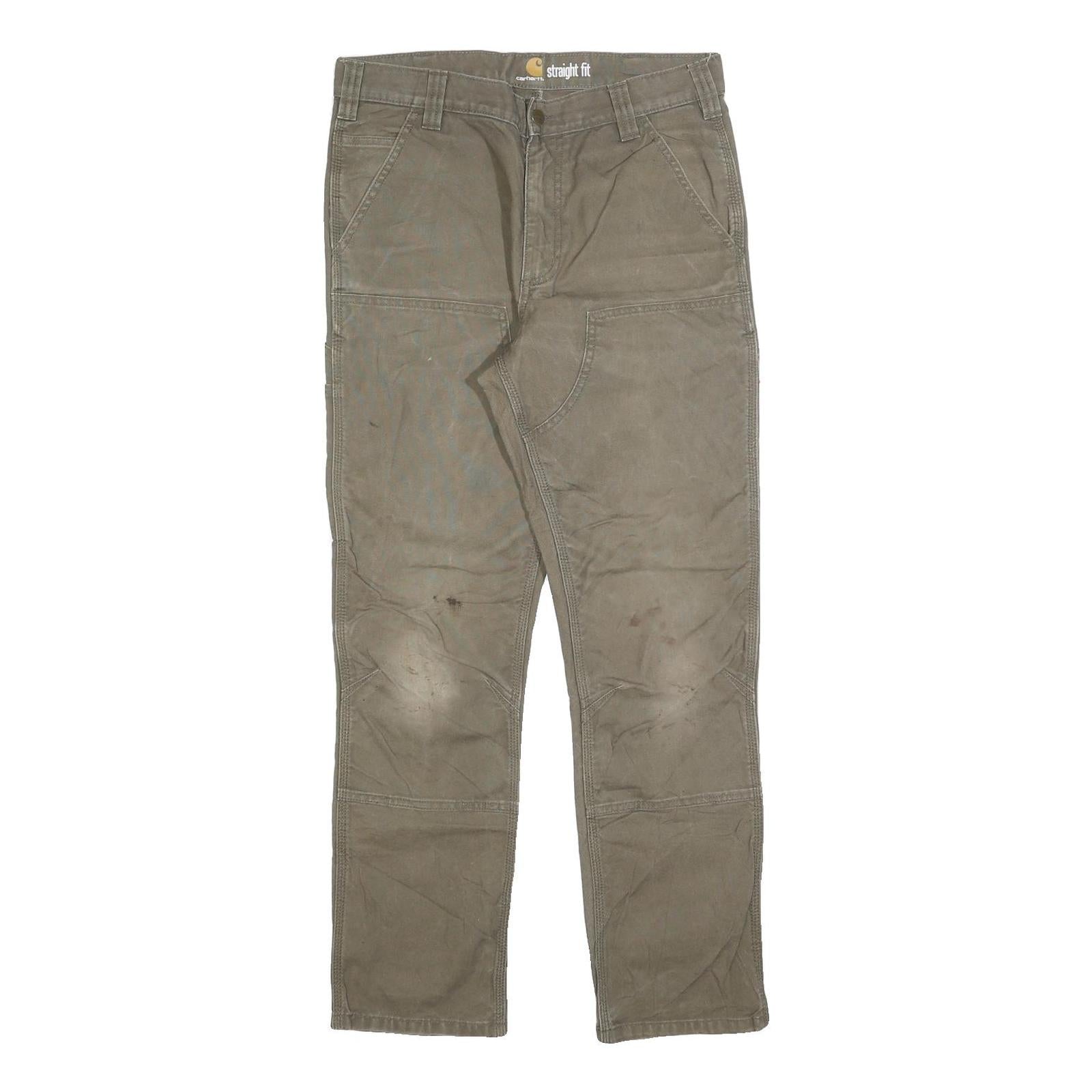 CARHARTT Mens Relaxed Straight Beige Cotton Blend W32 L32 Workwear Trousers Refurbished - N/A refurbished available on Cerqular