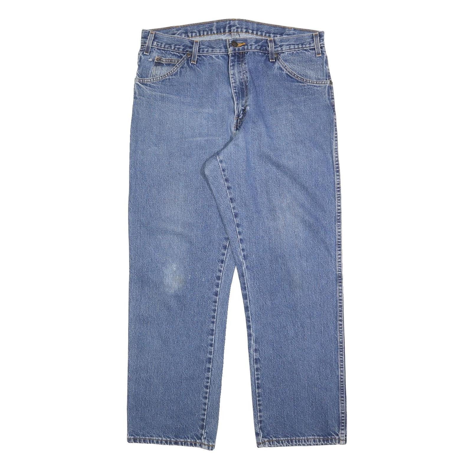 DICKIES Mens Relaxed Blue Denim Jeans W36 L30 Workwear Zip Closure Refurbished - N/A refurbished available on Cerqular