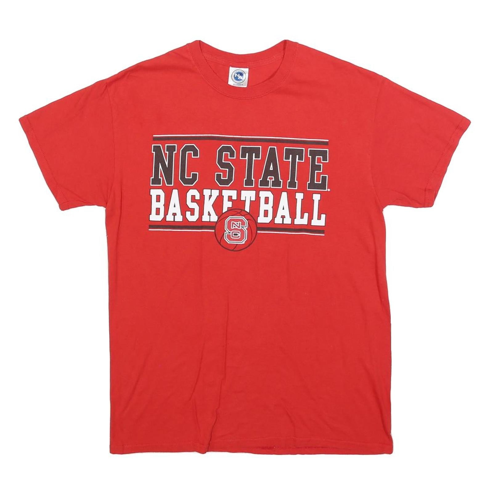 NEW AGENDA Mens Red NC State Basketball Graphic T-Shirt M Short Sleeve Crew Neck Refurbished - N/A refurbished available on Cerqular