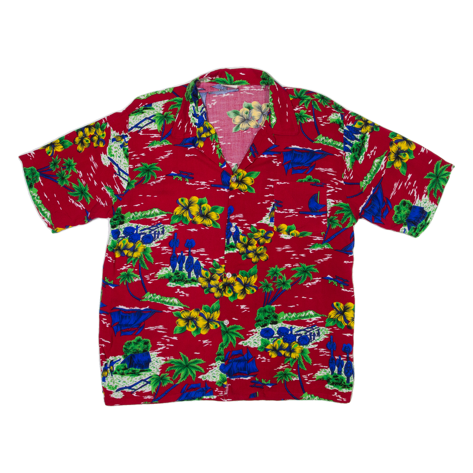 ARENA Mens Hawaiian Shirt Red Floral L Refurbished - N/A refurbished available on Cerqular