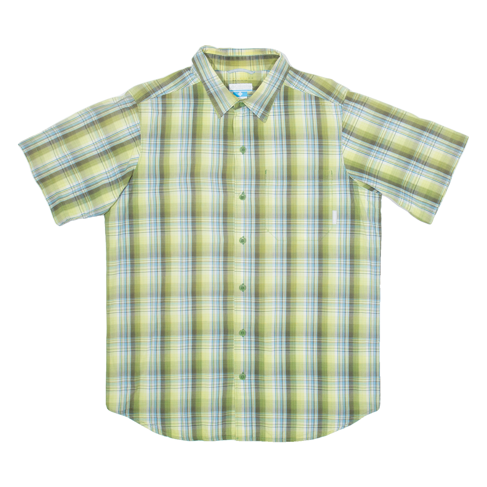 COLUMBIA Mens Shirt Green Check M Refurbished - N/A refurbished available on Cerqular