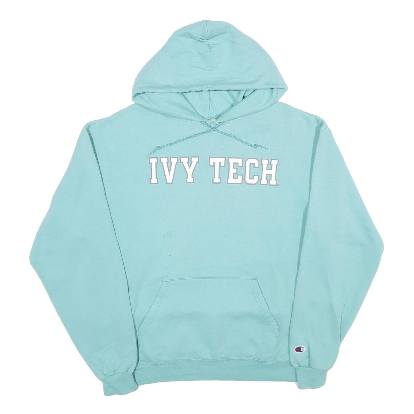 CHAMPION Mens Blue Ivy Tech Pullover Hoodie L Cotton Blend Refurbished - N/A refurbished available on Cerqular