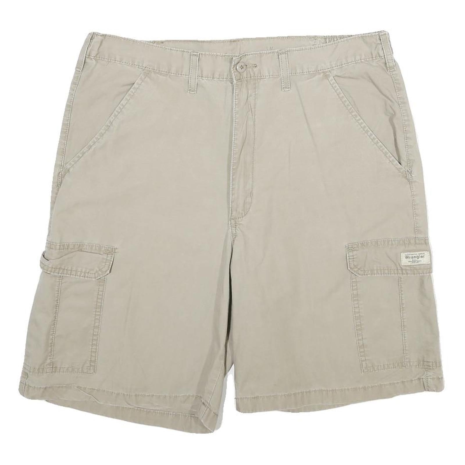 WRANGLER Mens Shorts Beige Cargo Pocket L W36 Comfortable Cotton Blend Refurbished - N/A refurbished available on Cerqular