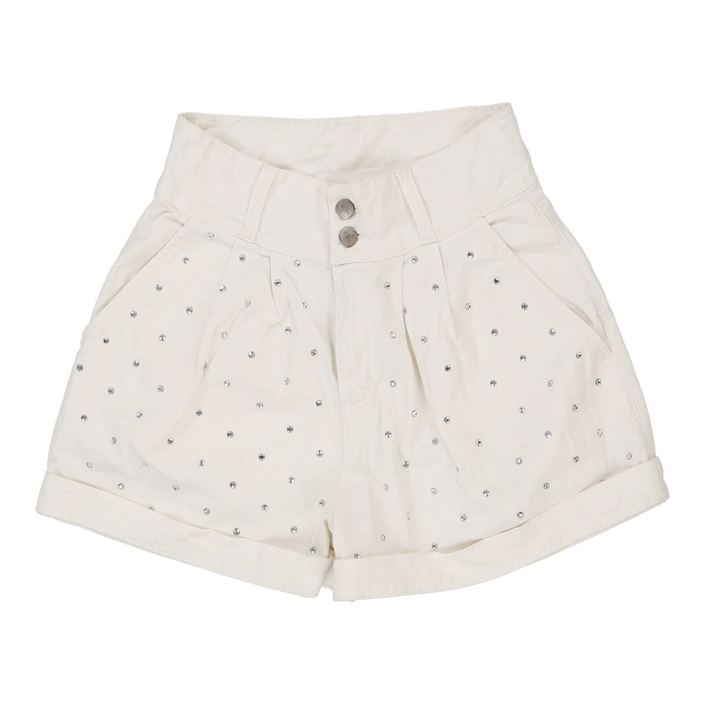Unbranded Shorts - XS White Cotton Refurbished - Thrifted (note: this is a term often used to describe second- refurbished available on Cerqular