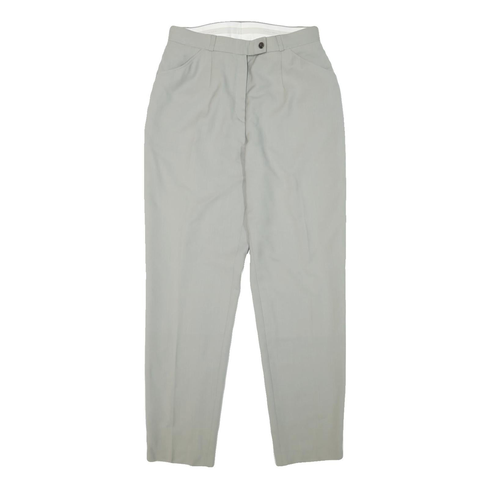BRAX Womens Wool Relaxed Straight Trousers Light Grey W28 L30 Elegant Refurbished - N/A refurbished available on Cerqular