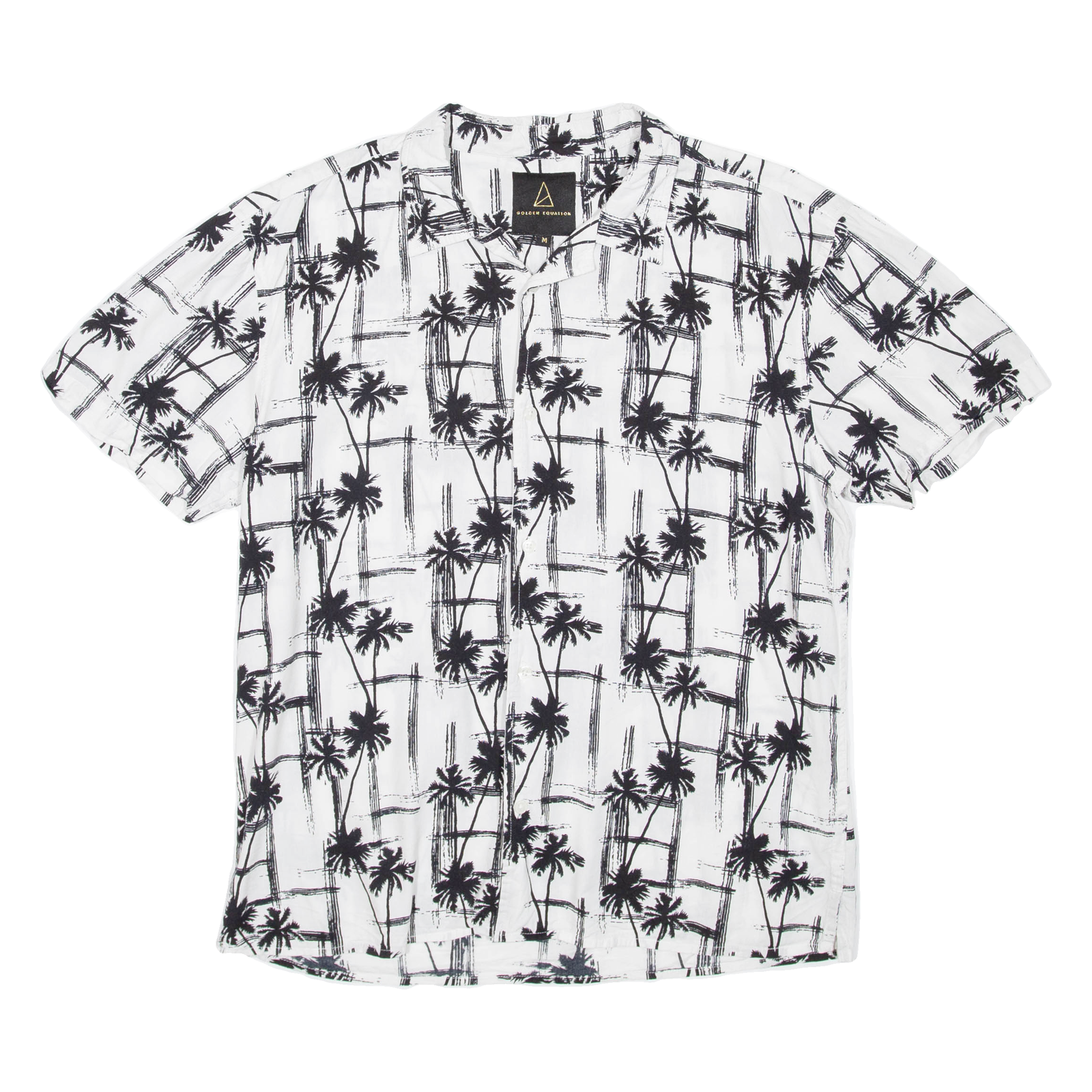 GOLDEN EQUATION Mens Hawaiian Shirt Black Crazy Pattern M Refurbished - N/A refurbished available on Cerqular