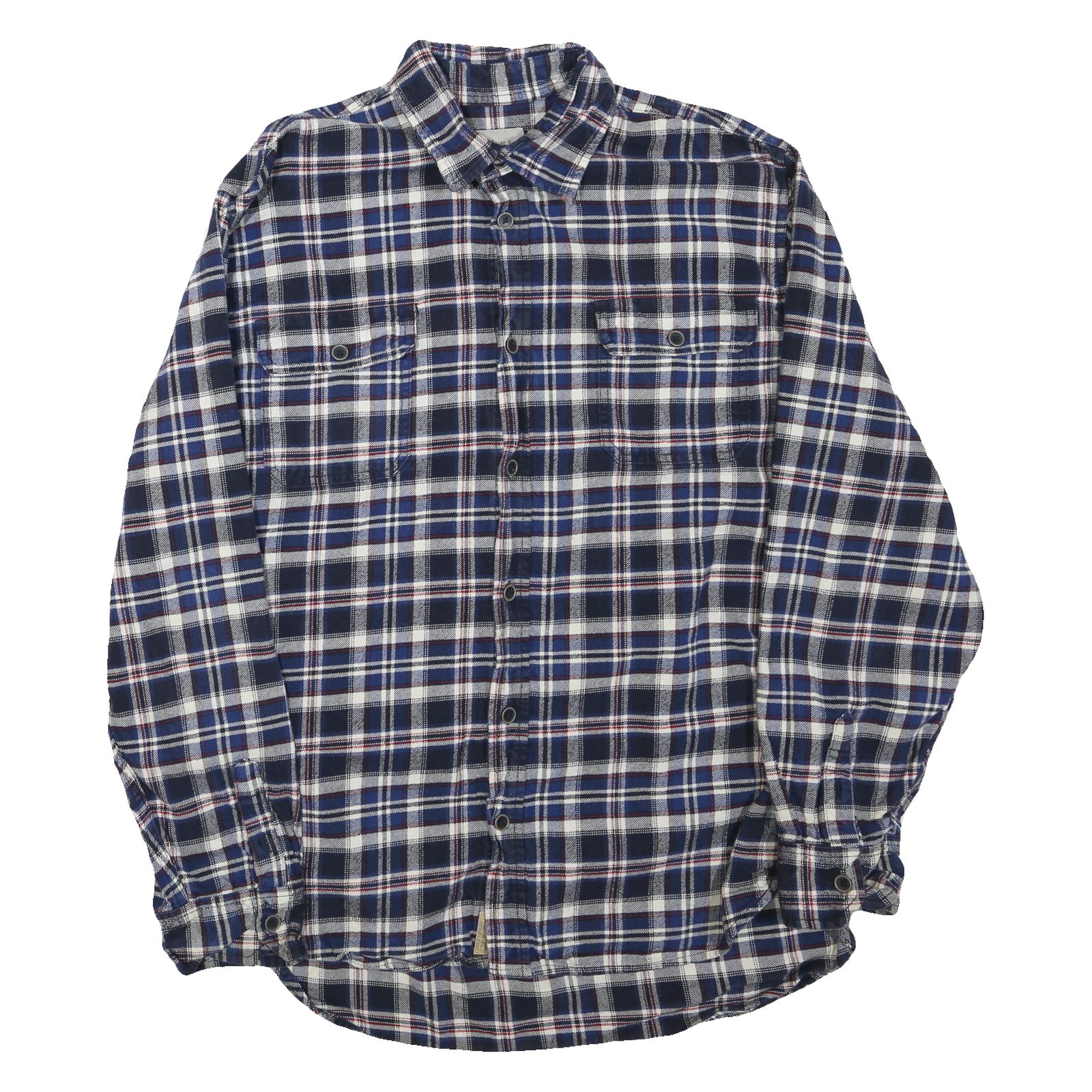 JACHS Mens Blue & White Check Shirt XL Cotton Blend Casual Long Sleeve Refurbished - N/A refurbished available on Cerqular