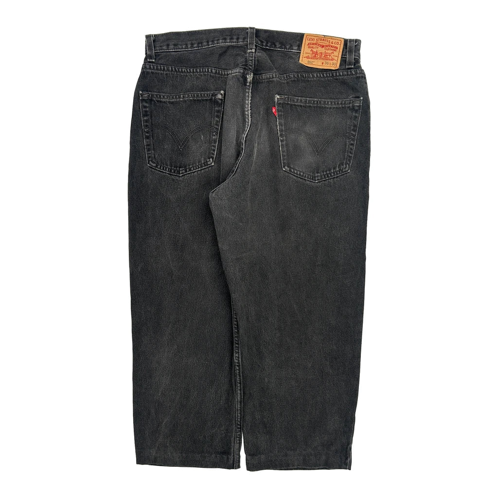 Buy 550 Levis Jeans - 34W 23L Black Cotton Refurbished - $40.19 550 Levis Jeans - 34W 23L Black Cotton Refurbished - Thrifted (note: this is a term often used to describe second- refurbished available on Cerqular