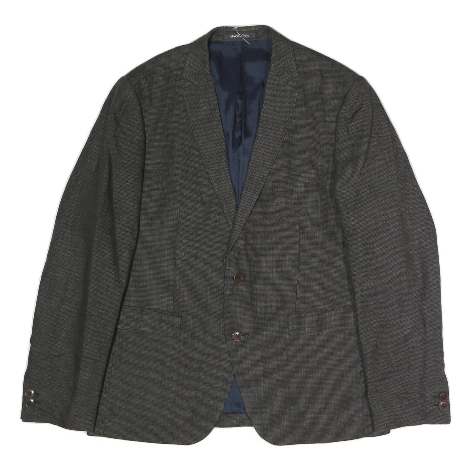 MARC O'POLO Mens Grey Linen Blazer Jacket 2XL Button Classic Tailored Plain Refurbished - N/A refurbished available on Cerqular