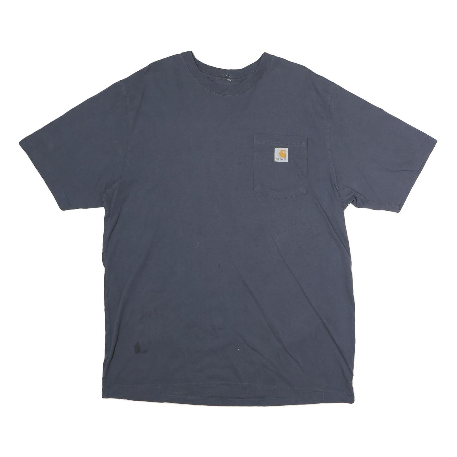CARHARTT Mens Blue Pocket T-Shirt L Short Sleeve Crew Neck Cotton Casual Refurbished - N/A refurbished available on Cerqular
