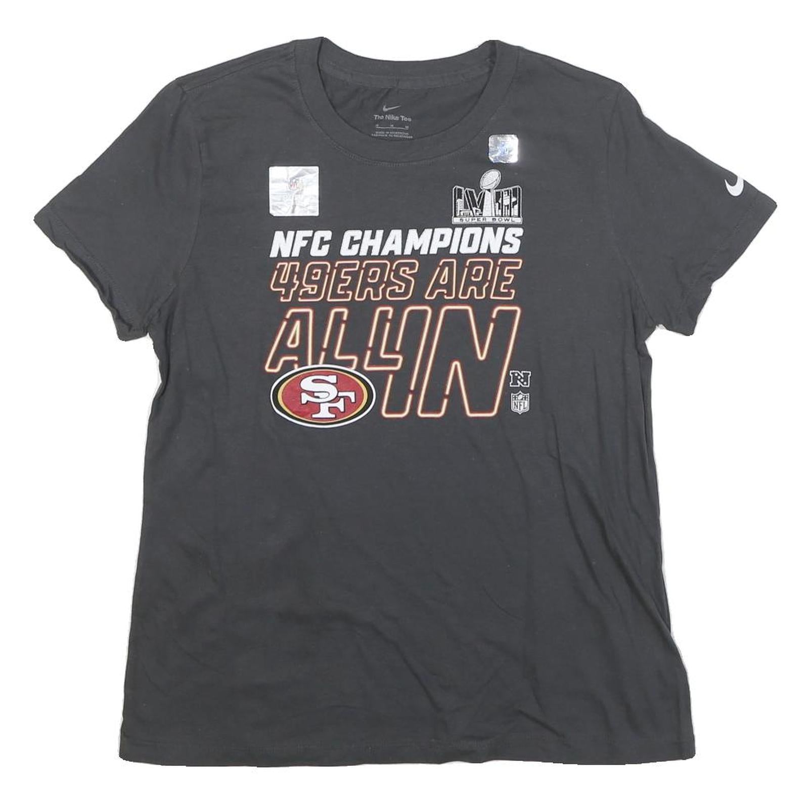 NIKE Mens Black San Francisco 49ers NFL Graphic T-Shirt M Short Sleeve Crew Neck Refurbished - N/A refurbished available on Cerqular