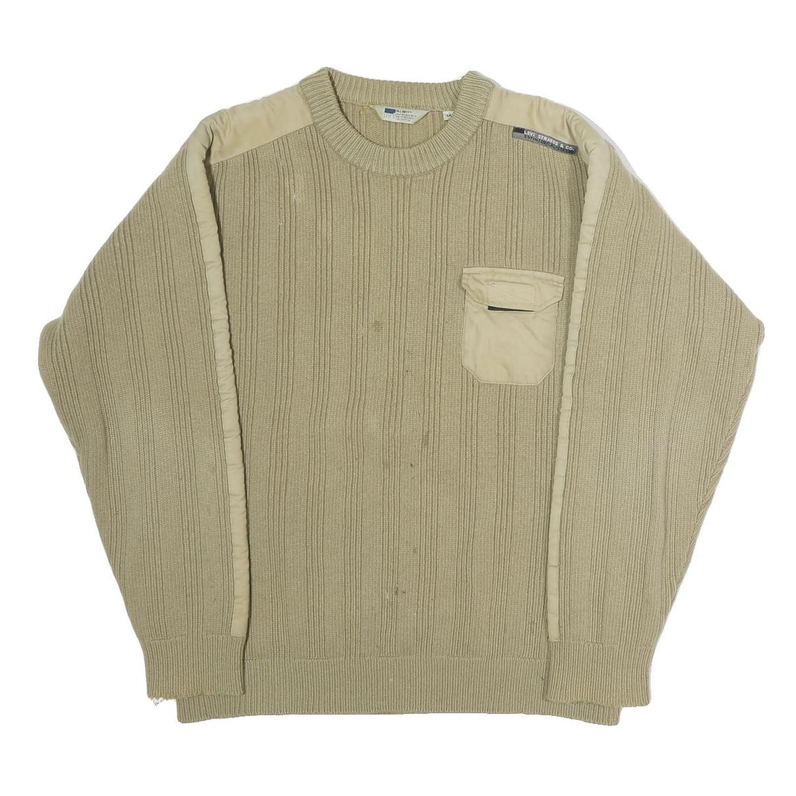 Buy LEVI'S Mens Beige Cotton Patterned Crew Neck Basic Knit Jumper M Casual Knitwear Refurbished - $51.99 LEVI'S Mens Beige Cotton Patterned Crew Neck Basic Knit Jumper M Casual Knitwear Refurbished - N/A refurbished available on Cerqular
