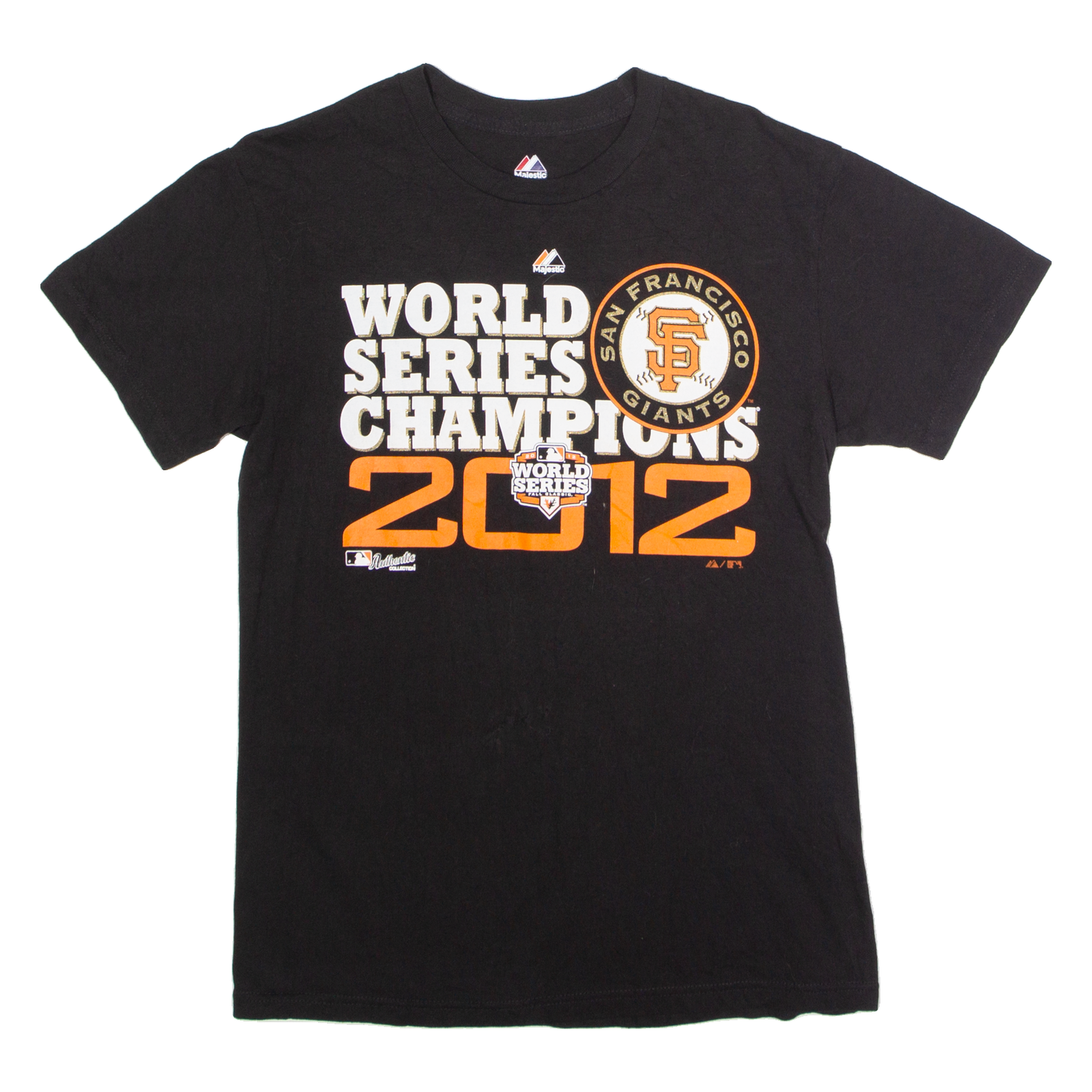 MAJESTIC San Francisco Giants 2012 World Series Champions Mens T-Shirt Black USA M Refurbished - N/A refurbished available on Cerqular